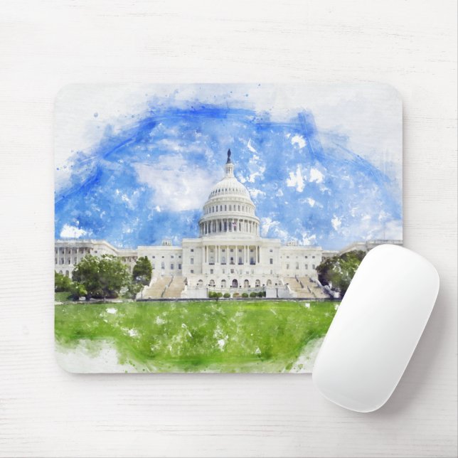 Mousepad Capitólio dos Estados Unidos em Washington DC Past (Com mouse)