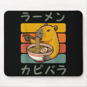 Mousepad Capivara Anime Gráfico Ramen Kawaii Japonês Vinta