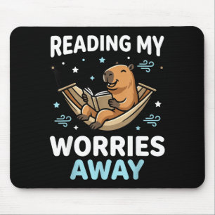 Mousepad Capivara bibliófila livro - homens mulheres crianç