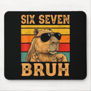 Mousepad Capivara Engraçada 67 Meme Seis Sete Bruh Garotos