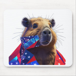 Mousepad Capivara Low-Poly 'Cachorro Patriótico Brew' Gamer