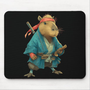 Mousepad Capivara Ninja Samurai Japão Engraçado Gráfico Jap
