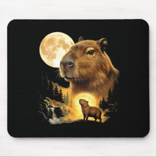 Mousepad Capivara uivando para a lua meme 90s animal