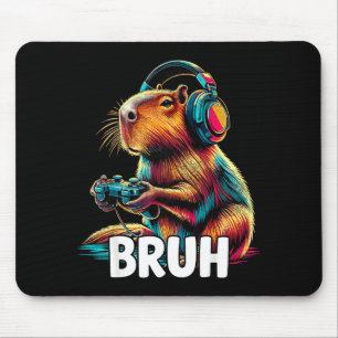 Mousepad Capivaras Engraçadas Vídeos de Jogos Capivara Bruh