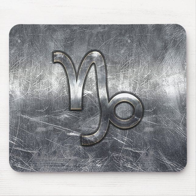 Mousepad Capricorn Zodiac Symbol Industrial Style (Frente)