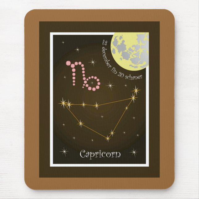 Mousepad Capricórnio 22 dezembro fin 20 schaner Mauspad (Frente)