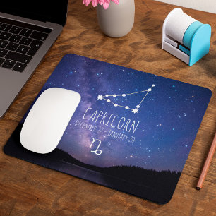 Mousepad Capricórnio   Constelação Zodiac Personalizada