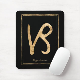 Mousepad Capricórnio martelado astrófico dourado astrologia