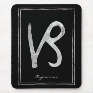 Mousepad Capricórnio martelava a astrologia prateada estrel