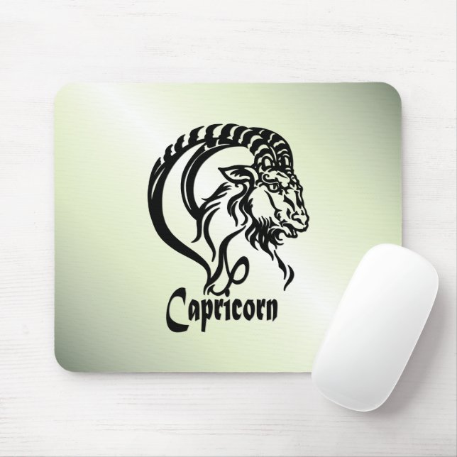 Mousepad Capricórnio o Bode Marinho Zodíaco Verde (Com mouse)