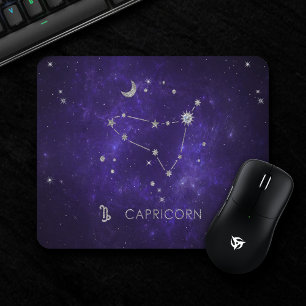 Mousepad Capricórnio Roxo   Astrologia Horóscopo