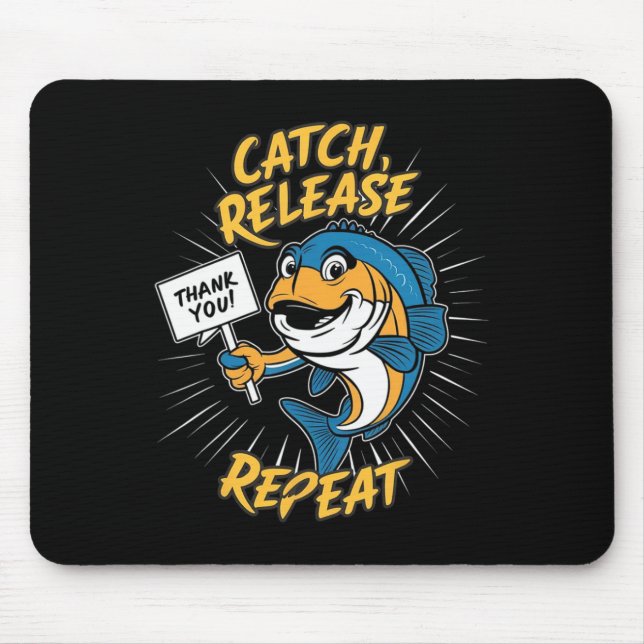 Mousepad Capturas E Libertação De Pesca Engraçada (Frente)