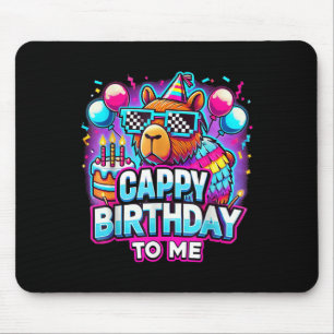 Mousepad Capy Birthday Engraçado Cappy Aniversário Para Mim