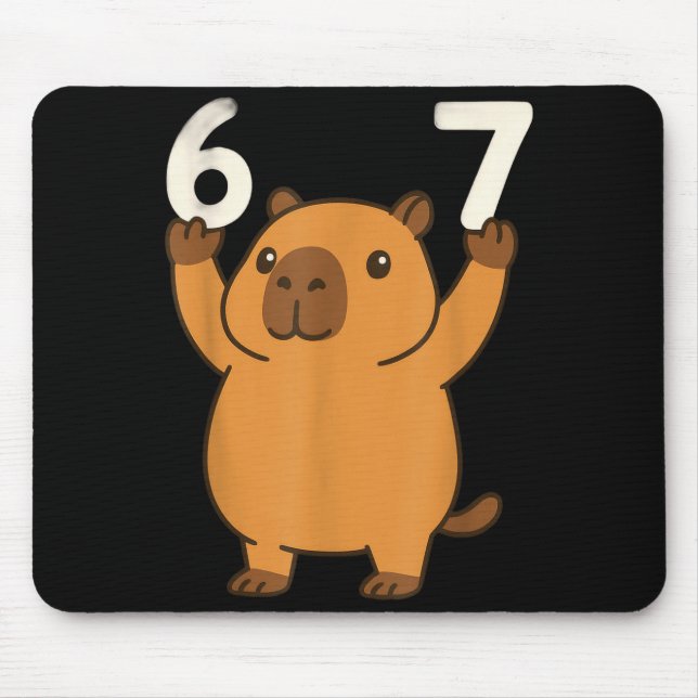 Mousepad Capybara 67 Meme Six Seven Funny  (Frente)