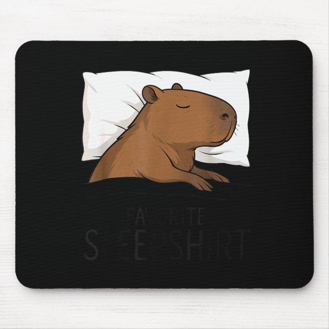 Mousepad Capybara Favorite Sleepshirt Sleeng Pajamas Boys G (Frente)
