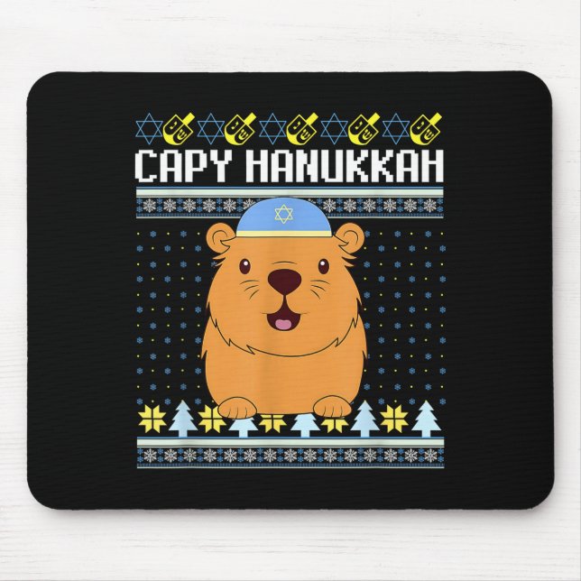 Mousepad Capybara Hanukkah Capy Hanukkah Chanukah Jewish Ki (Frente)