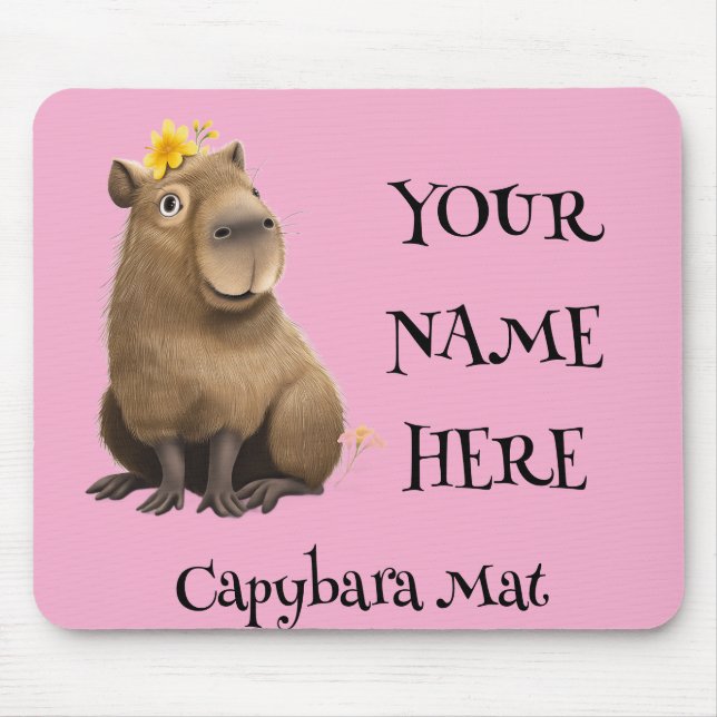 Mousepad Capybara Quote Mouse Mat (Frente)