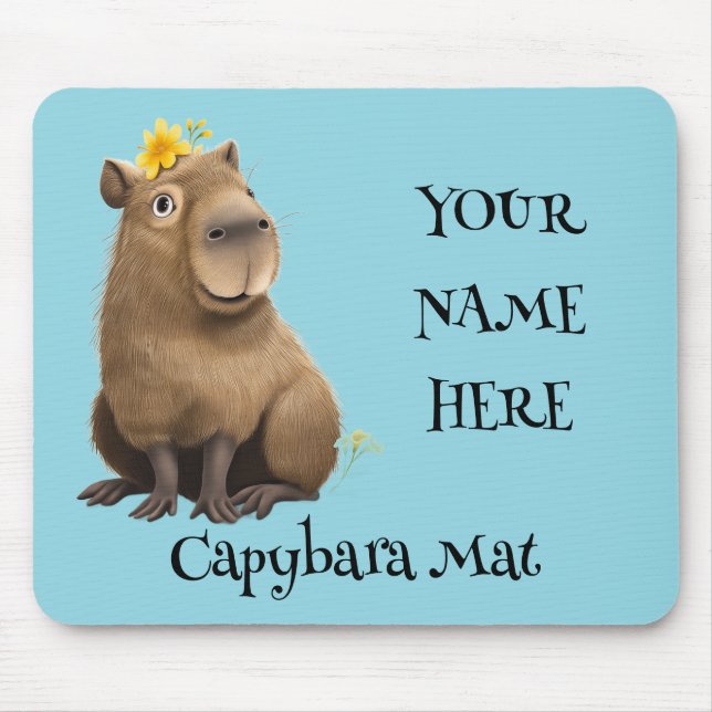 Mousepad Capybara Quote Mouse Mat (Frente)