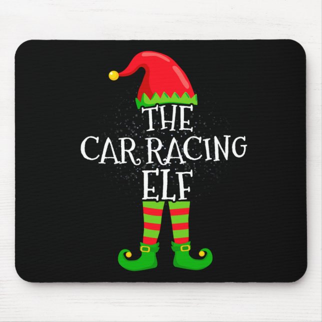 Mousepad Car Racing Elf Family Matching Christmas Group  (Frente)