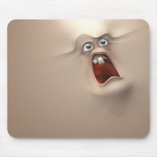 Mousepad cara 3d engraçada (Frente)