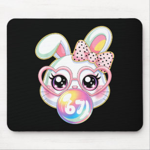 Mousepad Cara de Coelho Fofo para Mulheres Meninas Crianças