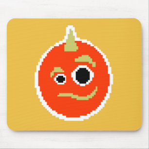 Mousepad Cara de monstro laranja pixelada fofa