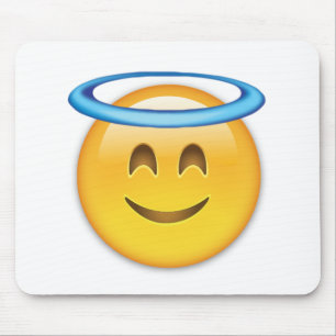 Mousepad Cara de sorriso com halo Emoji
