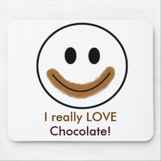 Mousepad Cara do chocolate "eu AMO realmente o chocolate! "