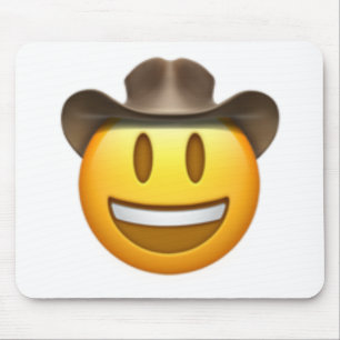 Mousepad Cara do emoji do vaqueiro