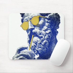 Mousepad Cara Estoica com Óculos de Sol Legais