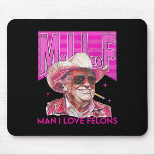 Mousepad Cara, Eu Adoro Felons, Engraçado Pink Trump 2024 P