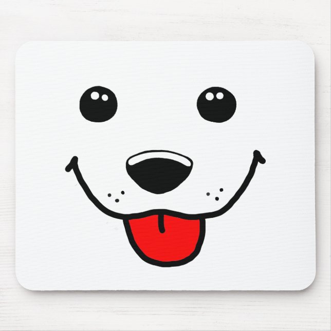 Mousepad Cara feliz do filhote de cachorro (Frente)