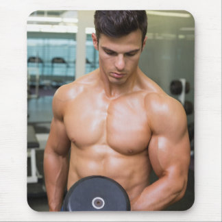 Mousepad Cara Quente Levanta Barbell Sexy Shirtless Muscle