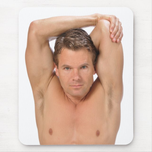Mousepad Cara sexy sem camisa Esticar-se (Frente)