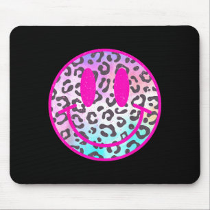 Mousepad Cara Sorriso Leopardo Rosa Camiseta Preppy Tendênc