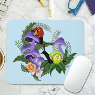 Mousepad Caracóis Cubanos Cogumelos Roxos