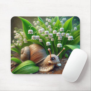 Mousepad Caracol com Lily das Flores do Vale