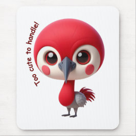 Mousepad Caractere Adorável de Pássaro Vermelho
