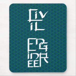 Mousepad Caractere Branco da Engenheiro Civil