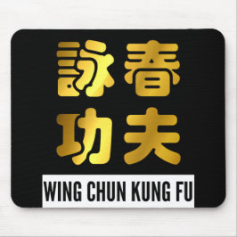 Mousepad Caracteres Chineses do ouro Wing Chun Kung Fu