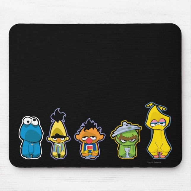 Mousepad Caracteres da Rua Zombie Sesame (Frente)