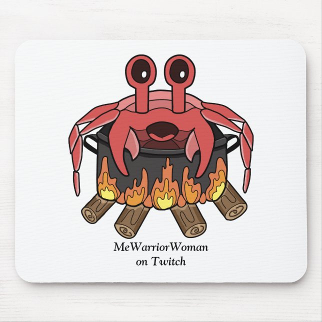 Mousepad Caranguejo em Pote, MmeWarriorWoman no Twitch (Frente)