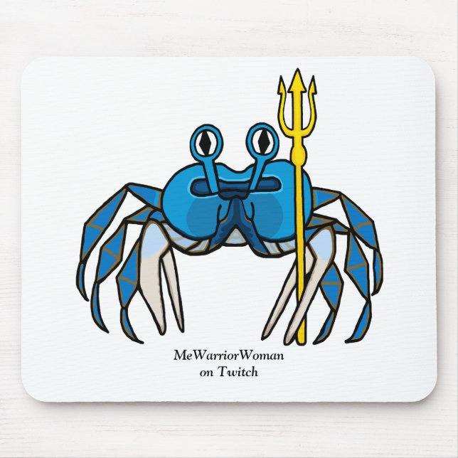 Mousepad Caranguejo Guerreiro Azul, MmeGuerreiroMulher no T (Frente)