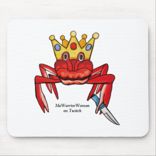Mousepad Caranguejo Royalty com faca, MeWarriorWoman no Twi