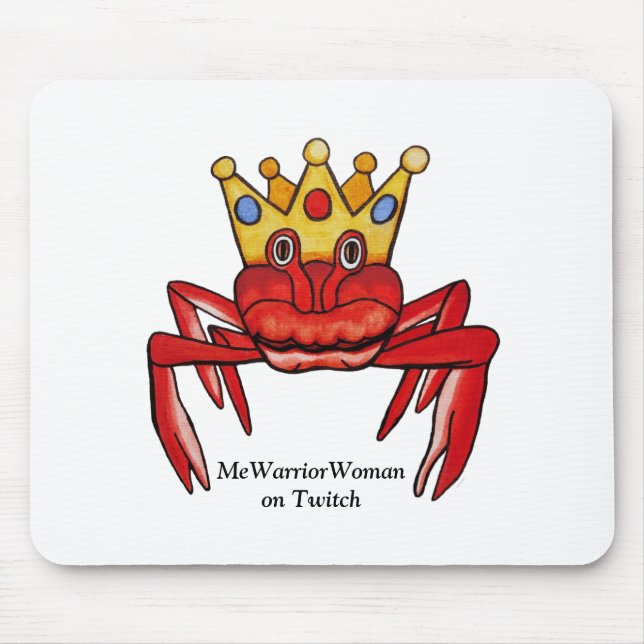 Mousepad Caranguejo Royalty, MmeWarriorWoman no Twitch (Frente)