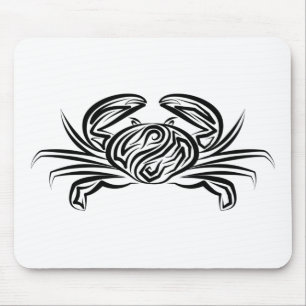 Mousepad Caranguejo Tribal Negro e Branco