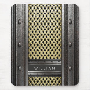 Mousepad Caras industriais brutas de ferro metálico