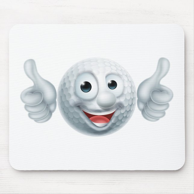 Mousepad Caráter da bola de golfe dos desenhos animados (Frente)