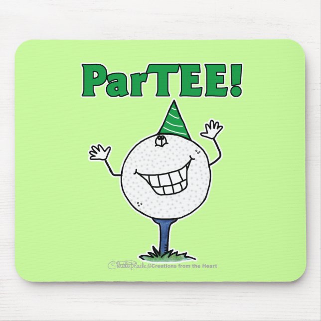 Mousepad Caráter de bola de golfe ParTEE! (Frente)