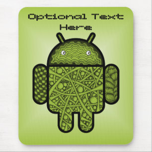Mousepad Caráter de porta de bolhas para o robô Android